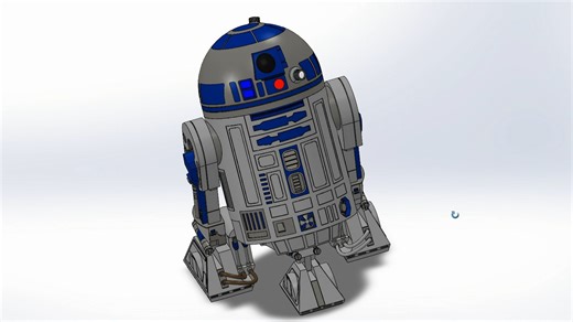 星球大战机器人R2D2模型3D图纸