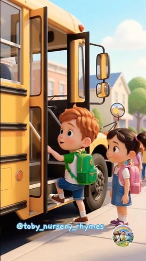 🚌 School Bus Safety Song for Kids! | 3D Nursery Rhymes & Educational Videos #babyshorts #safety