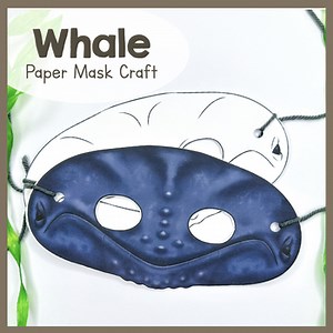 Whale | Paper Mask | Printable Craft | Whales