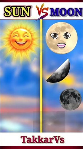 sun vs moon who will win? #shorts #sun #moon #takkar