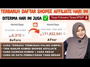TERBARU! CARA DAFTAR SHOPEE AFFILIATE TERLENGKAP LANGSUNG DITERIMA! TUTORIAL DAFTAR SHOPEE AFFILIATE