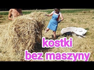 Haymaking - manual baling of hay, as we do it without machines.