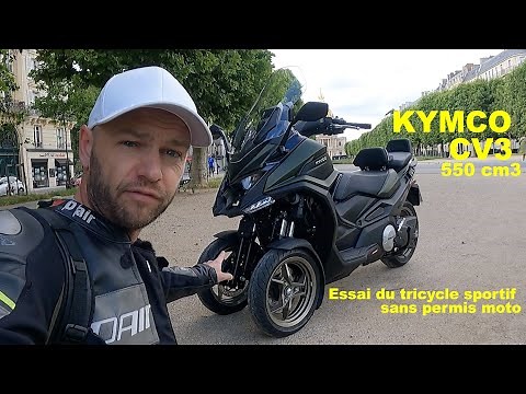 Essai Kymco CV3 550 cm3 : le tricycle sportif sans permis moto