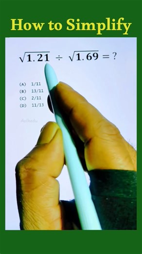 Simplifying Square Roots of Decimal Numbers #simplification #maths #decimal #study