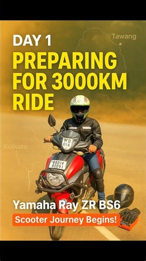Day 1 Preparing for 3000Km ride My scooty | Yamaha Ray Zr Bs6