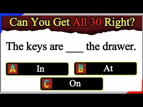 30 Clauses & Prepositions Quiz | Fill in the Blanks with Answers | Test Your English Grammar