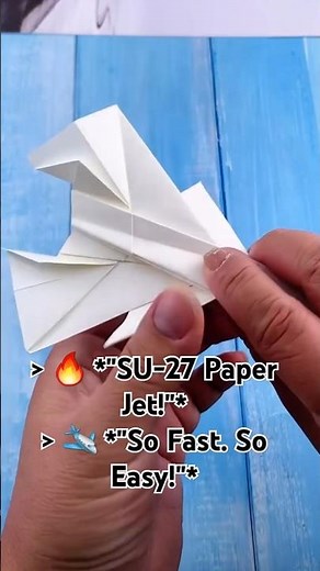 SU-27 Origami Fighter Jet ✈️ | Easy Paper Plane Tutorial | Flies Fast & Looks Awesome! #paperplane