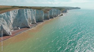 The most beautiful cliffs in England with blue water Seven Sisters Cliffs Uk