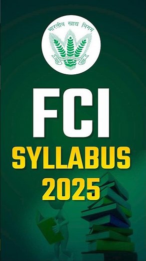 FCI Syllabus 2025 #shorts #fci #ssclab