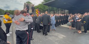 Multiple departments show up for fallen firefighter’s funeral service