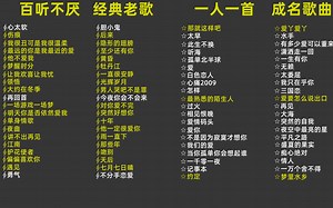 百听不厌经典老歌合集，一人一首成名曲！