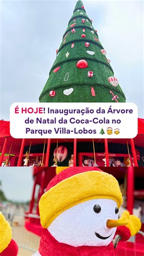Passeios Kids 💜 Cá e Tatê on Instagram: "A inauguração da Árvore de Natal oficial de São Paulo com a CARAVANA DE NATAL DA COCA-COLA no PARQUE VILLA-LOBOS acontece HOJE (15/11), a partir das 19h. São 55 metros de pura magia, 🎄 muitas luzes e um carrossel imersivo de 26 metros de altura, um dos maiores do mundo, que toda a família vai poder aproveitar gratuitamente (precisa se inscrever antes). Também vai ter show de Zizi e Luiza Possi. Quer saber mais informações sobre a Árvore de Natal da Coca