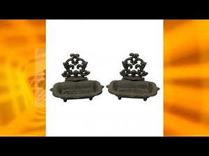 Cast Iron Old Style Victorian Soap Dish Set of 2 at NicheNoire