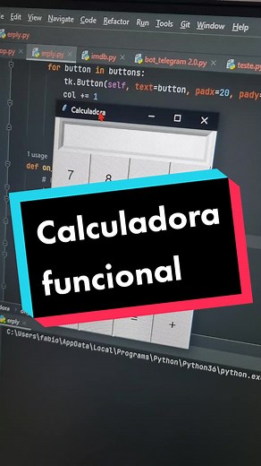 calculadora funcional #programacao #python #fyy #fyyyyyyyyyyyyyyyy #fy #vaiprofycaramba #foryourpage #foryoupage #foryou #calculadora