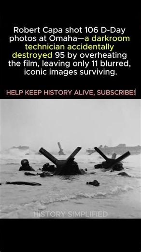 Capa's Photos ACCIDENTALLY DESTROYED — Only Few Omaha Images Survived || WW2 #shorts #ww2