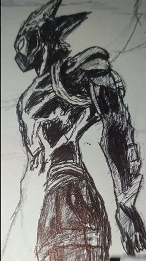 Saitama vs gauro pen sketch