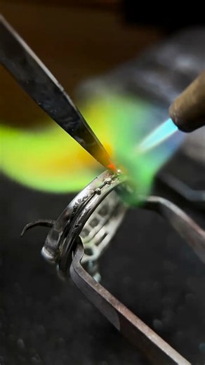 After years of wear, Jane’s rings had become too tight due to her Arthritis and in Part 1, I had to cut them off to prevent further damage to her finger. Now it’s time to bring them back to life. I’m resizing, repairing, restoring, and soldering them together to fit her right ring finger so she can wear them comfortably again. #ring #craftsmanship #finejewelry #jeweler #engagementring | Massoyan Jewelers