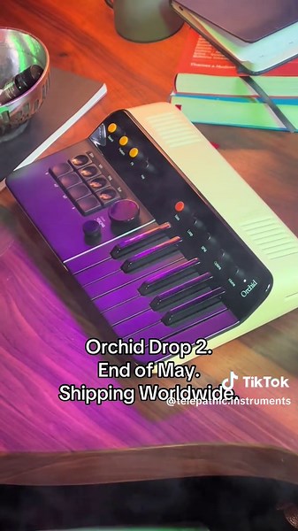 Worldwide Orchid Drop 2 is coming end of May 🌏🎹 Sign up to your timezone mailing list at telepathicinstruments.com to receive drop info relevant to your location soon (link in bio) 🖤 #orchidsynth #synthtok #songwritersoftiktok #producer