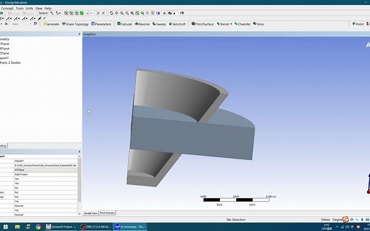 ANSYS Workbench Design Modeler 中实体镜像-合并-切除及导出方法