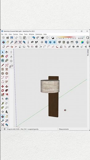 How to Model a Travertine Wall Light in SketchUp | Realistic Material #sketchup_core #sketchup