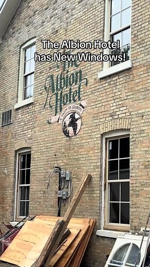 60K views · 978 reactions | ALBION HOTEL UPDATE - they have new windows! Looking good! Slowly but surely our gateway restaurant to Main Street will return in its glory! #happyhourinbayfield #restaurantsinbayfieldontario The Albion Hotel #bayfieldontario | Bayfield & Area Chamber of Commerce | Facebook