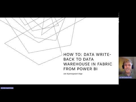 How to: Data Write Back to Data Warehouse in Fabric from Power BI & Power Apps: Jon Vöge