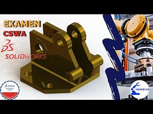 ✅Pieza del EXAMEN CSWA de SOLIDWORKS: Tutorial Completo Principiantes