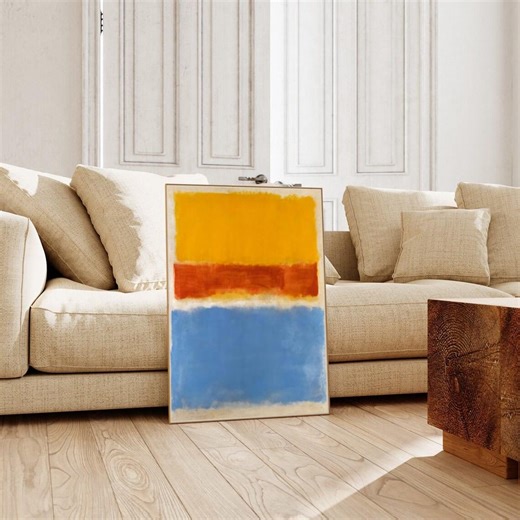 Mark Rothko Poster - Yellow Red and Blue, Abstract Rothko Painting in Museum Quality, Horizontally Inspired Mark Rothko Print - Etsy