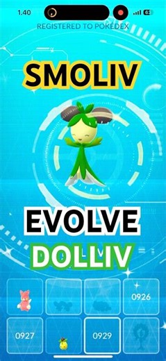 Pokemon GO | Smoliv Evolve Dolliv #pokemongo #pokemon #dolliv #smoliv #androit #iphone #gameplay