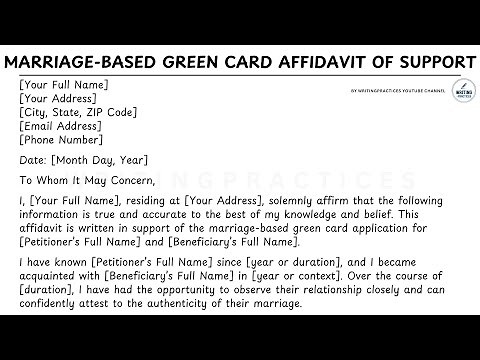 How To Write A Letter of Support for Marriage Based Green Card Steps Guide | Writing Practices