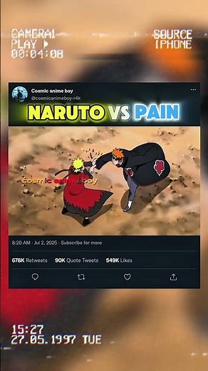 "Naruto vs Pain 🔥 Pain Shocked by 9 Tails Power | Epic Fight from Pain Arc (Full Scene)"
