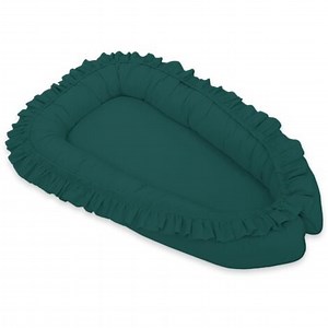 Lange bébé cocon Premium à volants MY SWEET BABY - vert bouteille