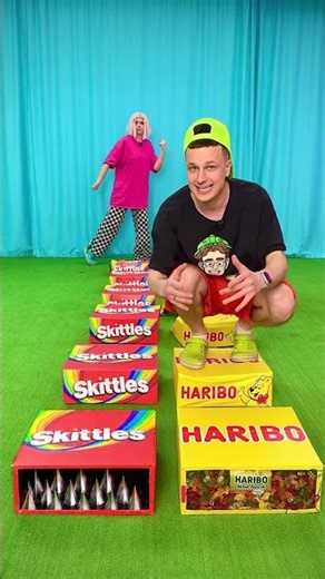 Jump on the Correct Skittles or Haribo Box!!!
