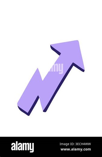 stretching up animation of hand drawn element of a pointing arrow Stock Video Footage - Alamy