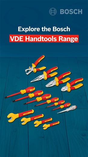 Bosch Professional Power Tools and Accessories on Instagram: "#Accessories that redefine safety and precision ⚡ Take your work to the next level of safety with Bosch VDE Hand Tools, engineered for professionals who refuse to compromise. Designed and tested for insulated performance, these tools help protect you while delivering absolute control and reliability, job after job. From VDE Testers that ensure accurate voltage detection, to VDE Screwdrivers built for secure grip and controlled torque,