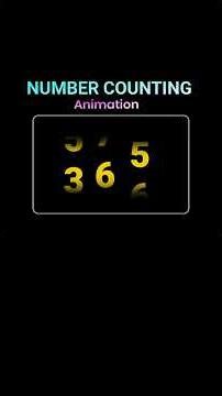 ‎🔢 Number Counting Animation | Alight Motion