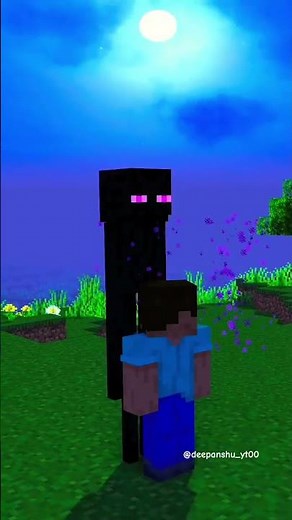 Herobrine vs Enderman #minecraft #herobrine #viral