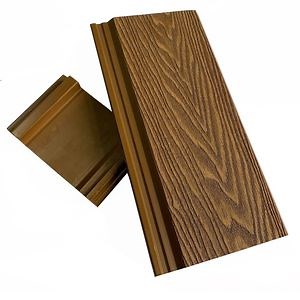 [Hot Item] Customized 3D Embossed Wood Grain Windproof Composite Cladding External WPC Wall Panel