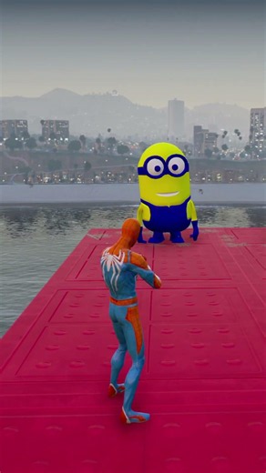 🔥 GTA 5 Epic Ragdolls RED SPIDERMAN 🕷️ vs YELLOW MINION 🍌 Euphoria Physics & Funny Fails #13 😂