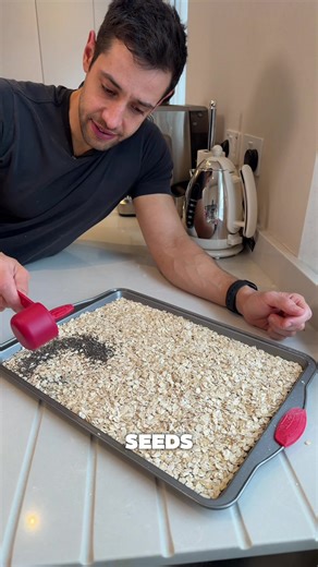 High Fibre Chocolate Granola Tray Bake Recipe