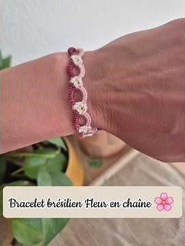 Bracelet Brésilien Fleur en Chaîne 🌸 | Tuto Facile & Canon | Parfait pour l'Été ! #bracelet #diy