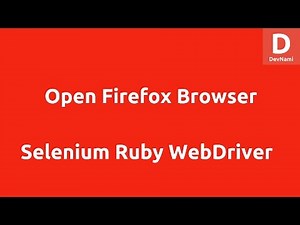 Selenium Ruby Open Firefox Browser