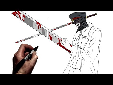 How To Draw Katana Man | Step By Step | Chainsaw Man