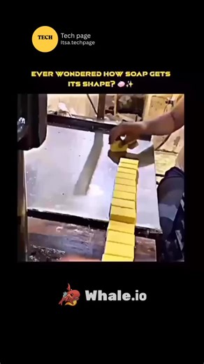 Tech page on Instagram: "Ever wondered how soap gets its shape? The process starts with liquid or semi-solid soap mixture being prepared and refined for consistency. This mixture is then poured or pressed into molds or fed into automated machines that cut and stamp the soap into uniform bars. High-pressure rollers and cutters ensure smooth edges and the desired design or logo is embossed on the surface. After shaping, the soap bars are cooled, dried, and hardened before being packaged, giving th