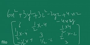 Reduce the quadratic form to 6 x^{2}+3 y^{2}+3 z^{2}-2 y z+4 x ... | Filo