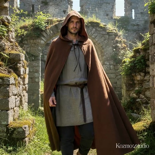 Medieval Hooded Cloak – Unisex Cotton Cape for LARP & Renaissance Fair - Etsy