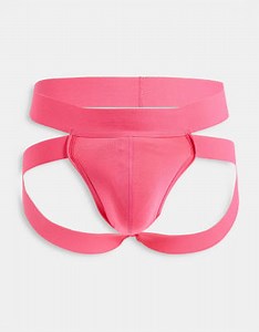 ASOS DESIGN – Jockstrap in Rosa mit Beinriemen | ASOS
