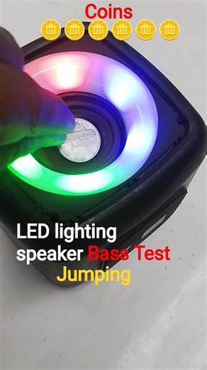 speaker 🔊 led lighting bass test coin 🪙 jumping