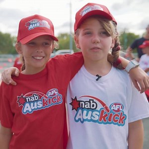 The NAB AFL Auskick half-time experience is truly priceless. Sign up your little ones now for their chance to join the fun! | AFL Women's