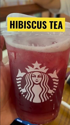 REFRESHING ICED SHAKEN HIBISCUS TEA WITH POMEGRANATE PEARLS FROM STARBUCKS#shorts #hibiscus #zahradi